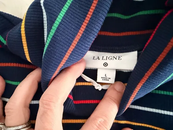 La Ligne x Target Multi-Color Striped Turtleneck Top, Size L - Image 2