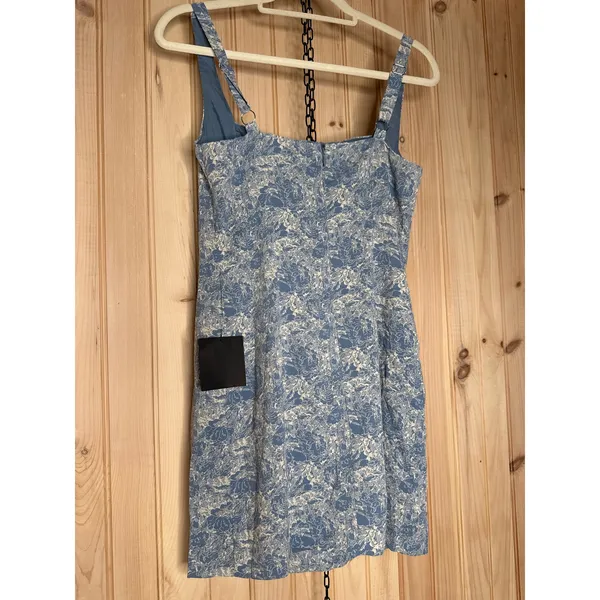 NWT Lulus Exuberant Chicness Blue Floral Sleeveless Mini Dress Party Night Out M - Image 5
