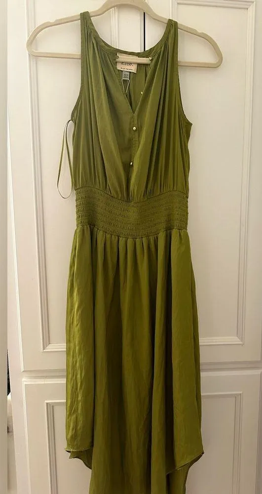 Elie Tahari Elegant Olive Green Women's Dress - Image 3