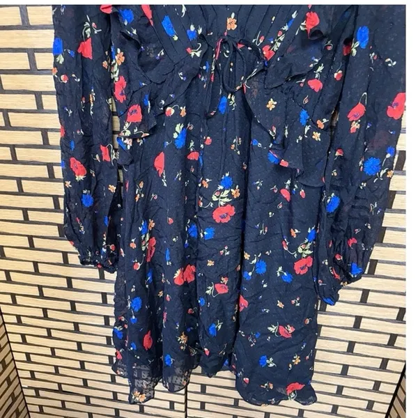 The Kooples Black Floral Dress Size 2‎ - Image 5