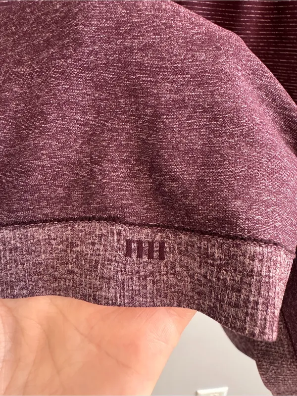 Athleta Women’s XL Purple Heather Performance Short Sleeve Fitted Top - Image 3