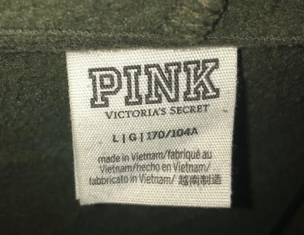 Pink Victoria’s Secret olive green sweatshirt hoodie size large causal wear top​ - Image 5