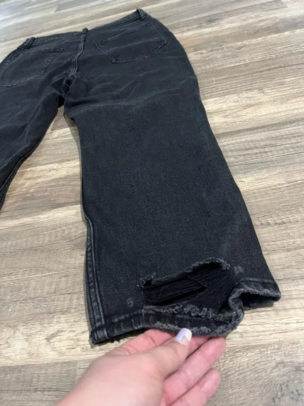 Abercrombie & Fitch Woman’s The Ankle Straight Ultra High Rise Black Jeans 29 - Image 10