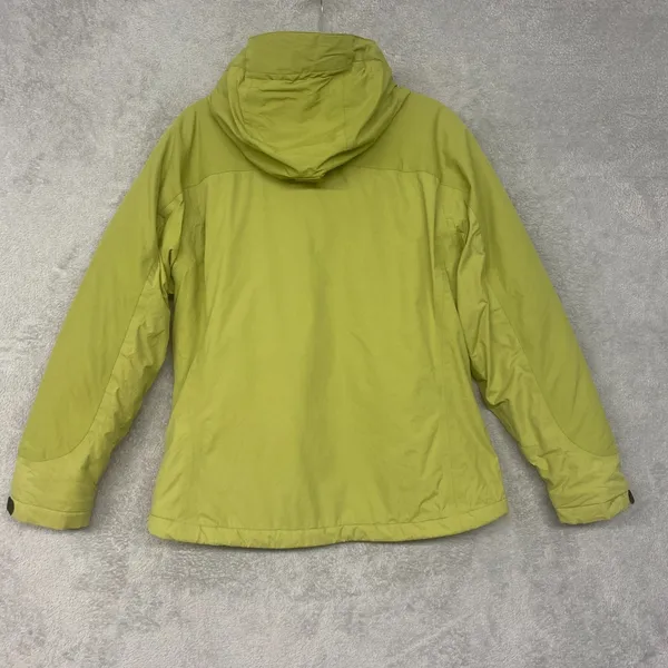 Lands End Jacket Womens Small Green Aqua‎ Check Nylon Hooded Full Zip Outdoor - Image 9