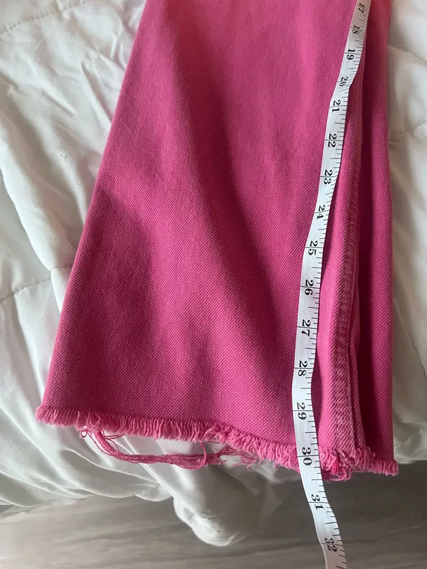 ZARA Pink Jeans Wide-Leg High-Waisted - Image 6