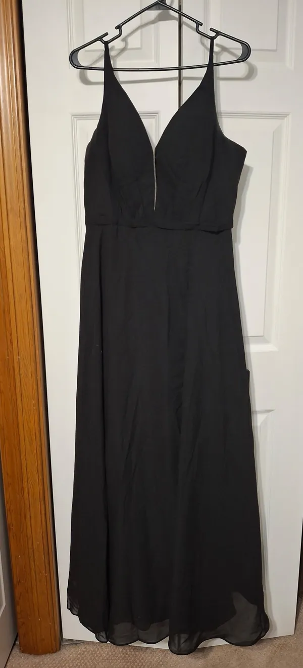 Formal Elegant Bridesmaid Dress Black Size L - Image 3