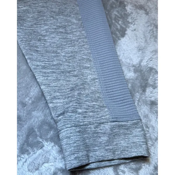 ASICS Womens Size Large Gray D1 Quarter Zip Hoodie Pullover Athletic Running Top - Image 12