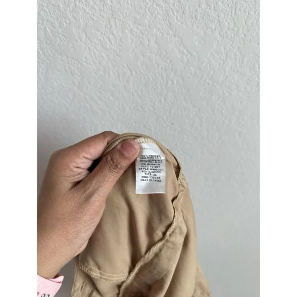 Umgee Women's‎ Taupe Button Drawstring Waist Cuffed Hem Romper Plus Size XL NEW - Image 12
