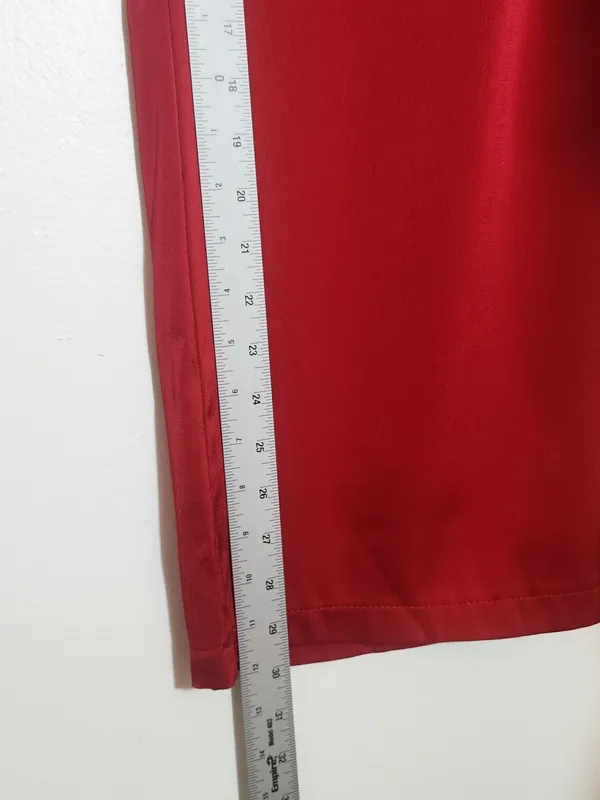 Lulus Red Satin Wide Leg Pants Size Small NWT - Image 9