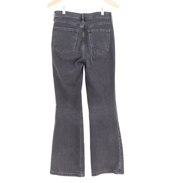 Gap Flare Jeans Womens 28/6 Charcoal Gray Denim Cotton Stretch Pockets High Rise - Image 7