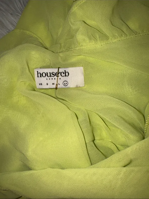 NWOT House of CB Pixie Lime Green Ruffle Maxi Dress sz XL L+ - Image 7