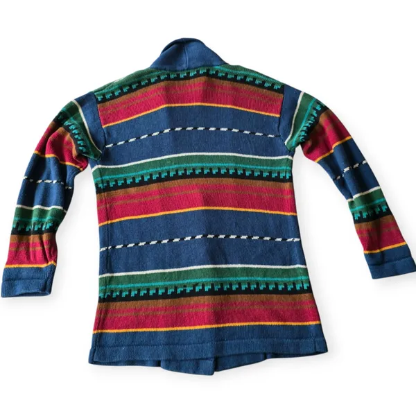 Carole Little Vintage Southwestern Style Patterned‎ Knit Cardigan Sweater Size S - Image 3
