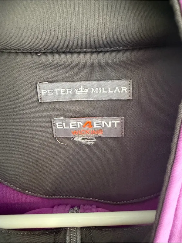 Peter‎ Millar Element4 Wicking 1/4 Zip Pullover Purple Golf Performance XL - Image 3