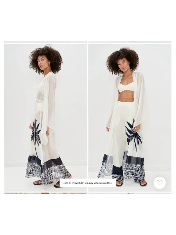 Diarrablu Sirene Kimono Baya Navy Womens Size Large - Image 6