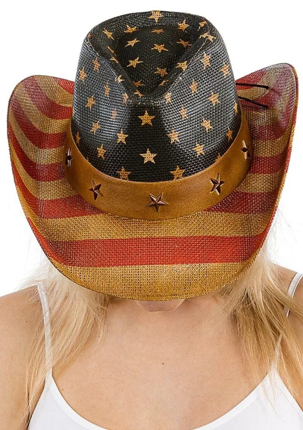 USA American Flag Cowboy Hat - Image 10