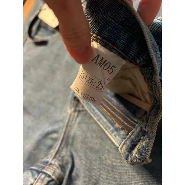 New Women’s Creasa Boyfriend Straight Leg Jeans Blue size 29 - Image 4