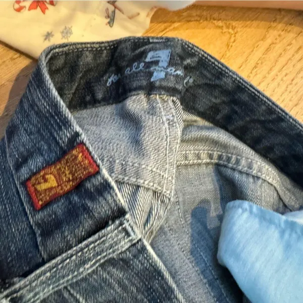 Seven 7 for all Mankind A Pocket Original Bootcut Dark Wash Jeans - Image 3