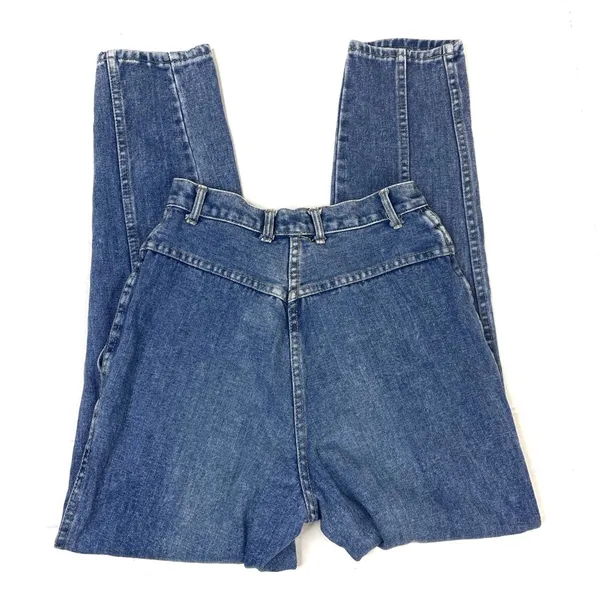 Vintage Center Seam Leg High Waist Tapered Mom Jeans - Image 2