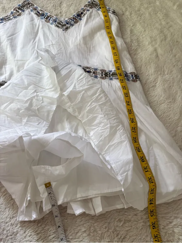 Abercrombie & Fitch V-Neck Flowy Mini Skort Dress Size Small Tall Boho Vacation - Image 9