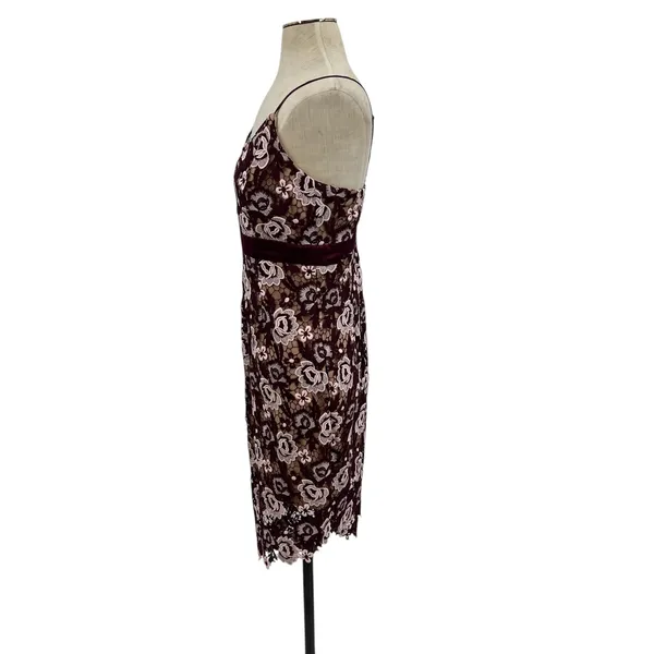 Bardot Dalia Lace Midi Dress Crochet Asymmetric Hem Purple Size US 8‎ - Image 8