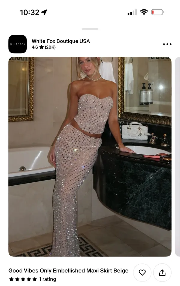 White Fox Boutique Sparkle 2 Piece Set - Image 3