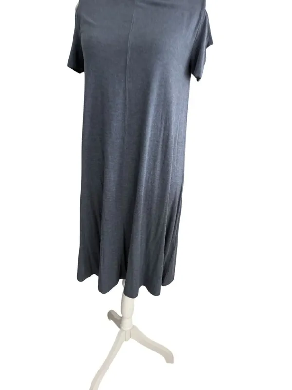 PARAPHRASE Blue Stretch Cold Shoulder Dress Size Medium - Image 5