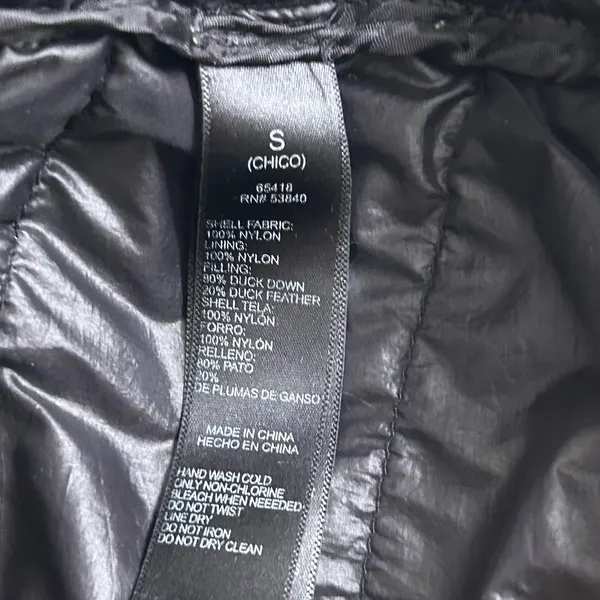 Women Quilted Down Puffer‎ Jacket Black Small - Image 6