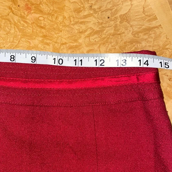 White House Black Market Vibrant Red Wool Blend Pencil Skirt Size 6 Like New - Image 4
