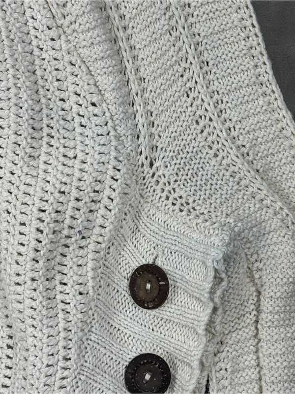 Anthropologie Angel of the North Harvest Moon Cotton Poncho Sweater Size S - Image 5