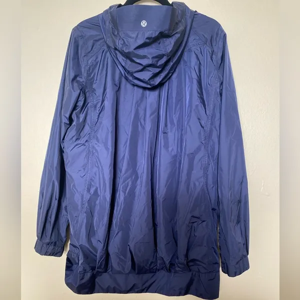 Lululemon No Rain No Gain Jacket, Indigo, Size 8 - Image 3