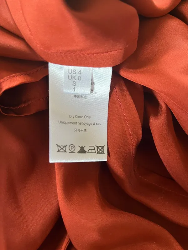 Sleeping with Jacque "Freudian" Silk Slip Dress in Copper. Size 4 - Image 9