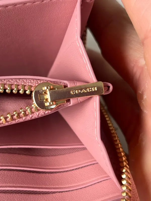 Coach Long Zip Around Wallet In Signature Canvas - Image 6
