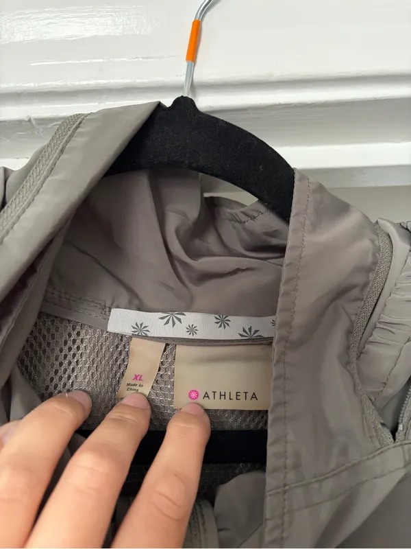 Athleta Lightweight Hooded Utility Jacket in Taupe - Image 3