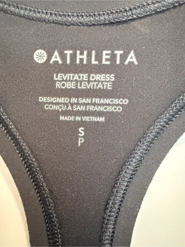 ATHLETA Levitate Dress in Black size Small Mini‎ Tennis Prep Athletic - Image 6