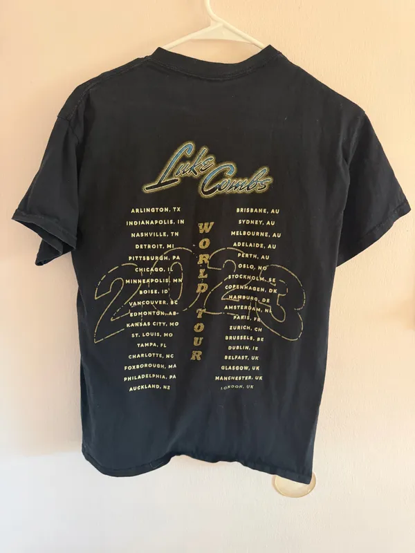 luke combs concert tee Black Size M - Image 2
