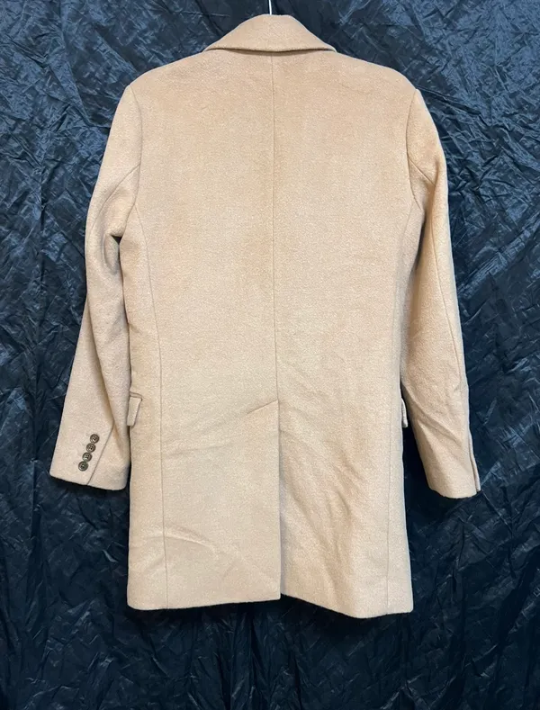 tan wool-blend Topcoat from Express size XS - Image 14