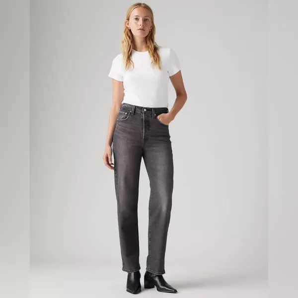 Levi’s Ribcage Straight‎ Ankle Jeans in Well Worn Black Size 26 - Image 10