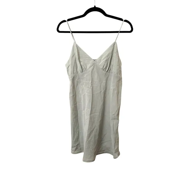 MADEWELL Layton Mini Slip‎ Dress Sage Mist Sz 2 - Image 2