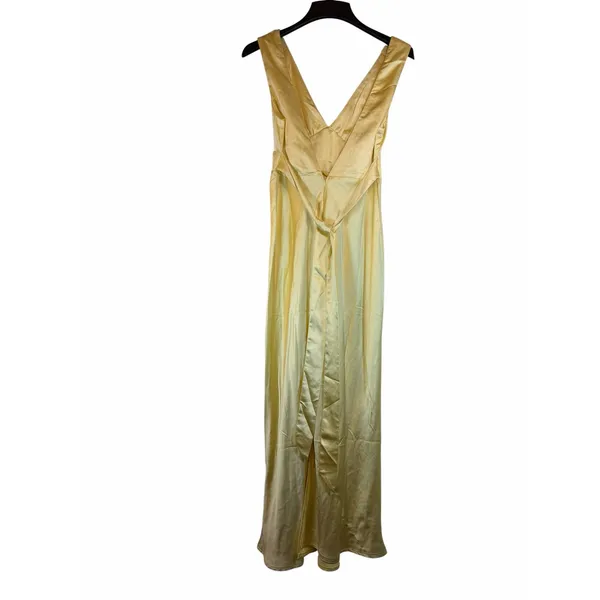Yellow Satin Saints & Secrets Gown - Size S - Image 5