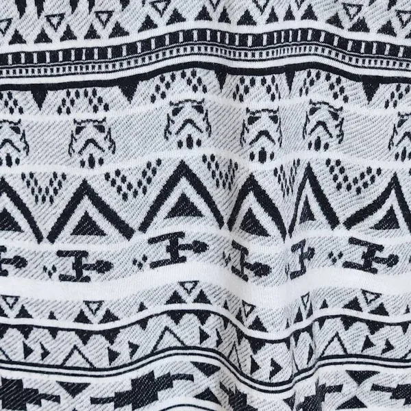 Star Wars Black and White Print Baseball Tee Size Medium Women's Star Wars Top - Image 3