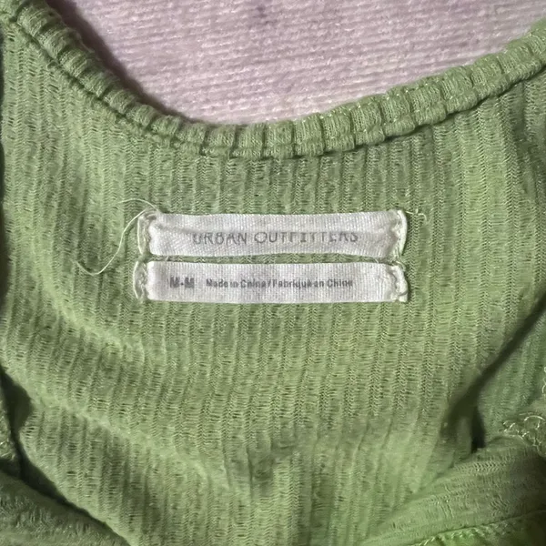 Urban Outfitters Estella Textured Green Crop Top - Image 10