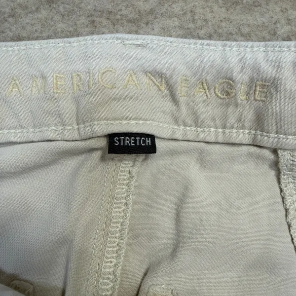 American Eagle Jeans Womens 0 Cream Wide Leg Boho Coastal Utility Front Seam - Image 4