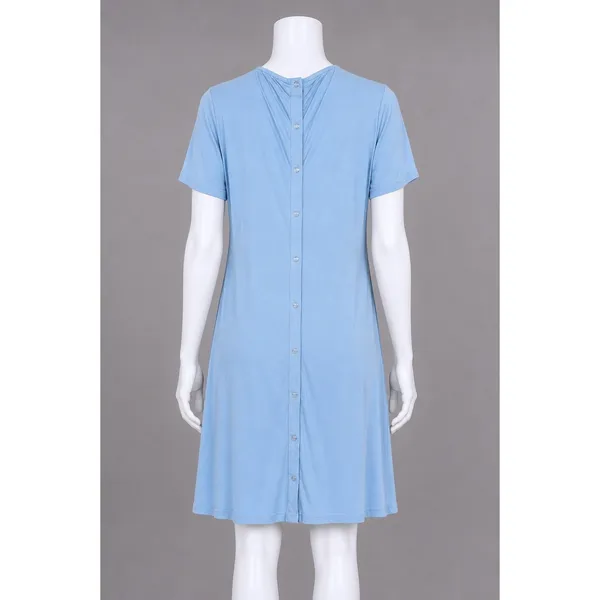 Ekouaer Button Back Dress‎ Athleisure Beach Coastal Chic Size L - Image 2