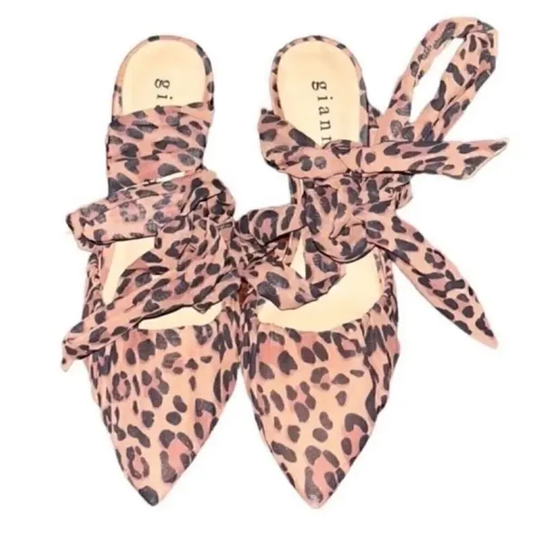 Gianni Bini Leopard Print Chiffon Lace Up Pump(Size 6M) - Image 3