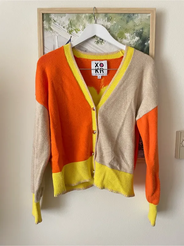 Kerri Rosenthal Colorblock Sun Heart Cardigan Medium - Image 3