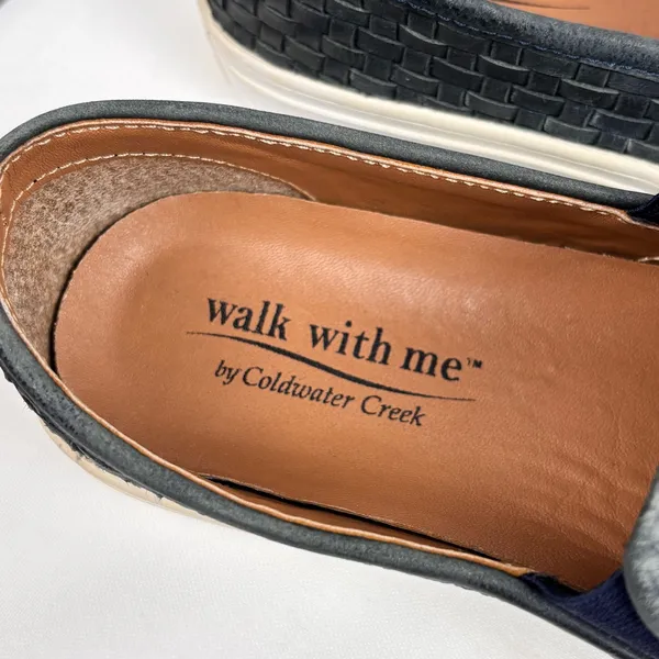 “Walk with Me" by Coldwater Creek woven leather slip-on loafers Size 8.5 - Image 9