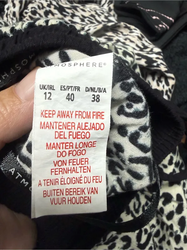 Atmosphere Black and Cream Leopard Print Joggers - Image 4