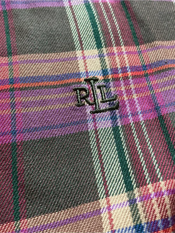 Ralph Lauren women’s plaid button down long sleeve shirt purple green size 2X - Image 6