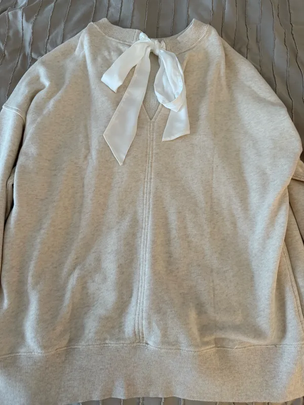Beige Aerie Sweater With Bow  - Image 3