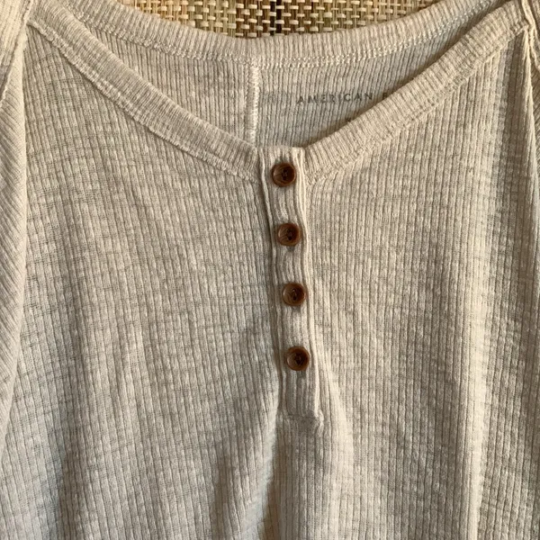 American Eagle Tank Top Shirt Summer White Women Size M Bohemian - Image 2